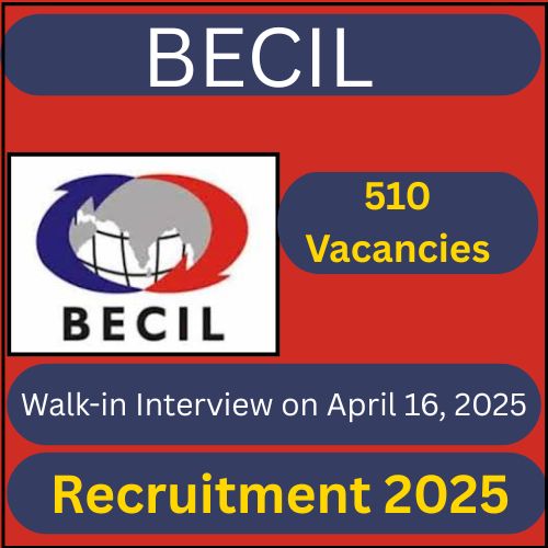 BECIL Recruitment 2025 Out – Walk-in for 510 Vacancies!
