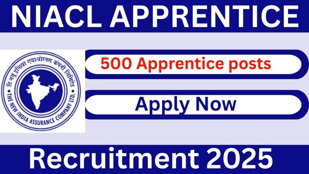 NIACL Apprentice Recruitment 2025 - Apply for 500 Posts