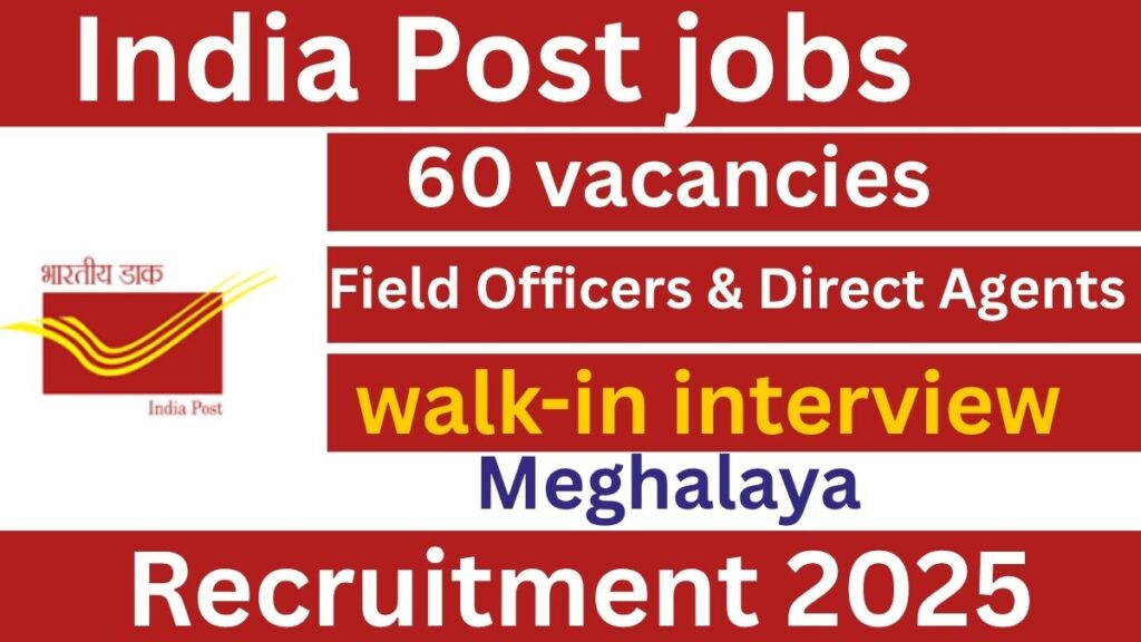 India Post Recruitment 2025 : 60 Posts 10th Pass Walk-in Interview