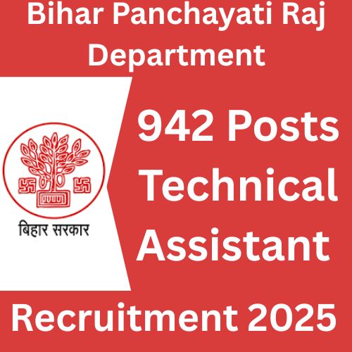 Bihar PRD Recruitment 2025: 942 Posts of  Technical Assistant