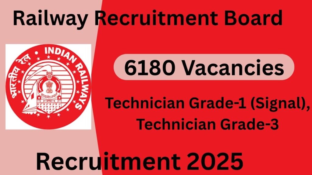 RRB Technician Recruitment 2025 Notification Out for 6180 Posts