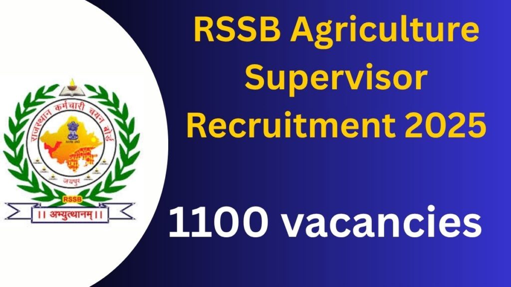 RSSB Agriculture Supervisor Recruitment 2025