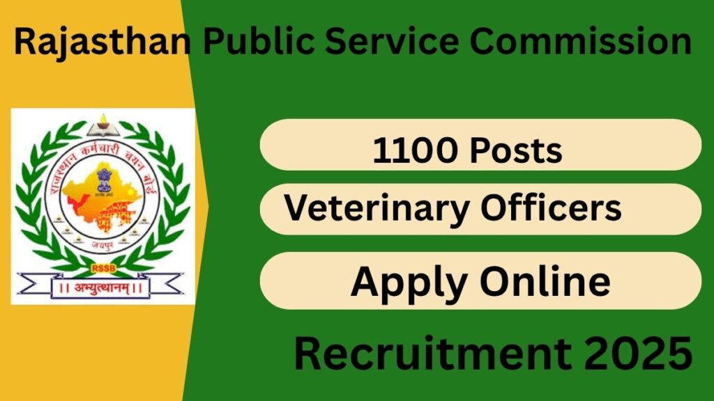 RPSC Veterinary Officer Recruitment 2025