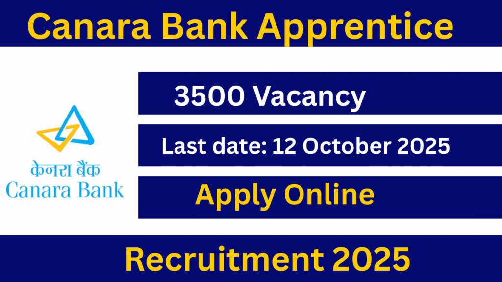 Canara Bank Apprentice Recruitment 2025