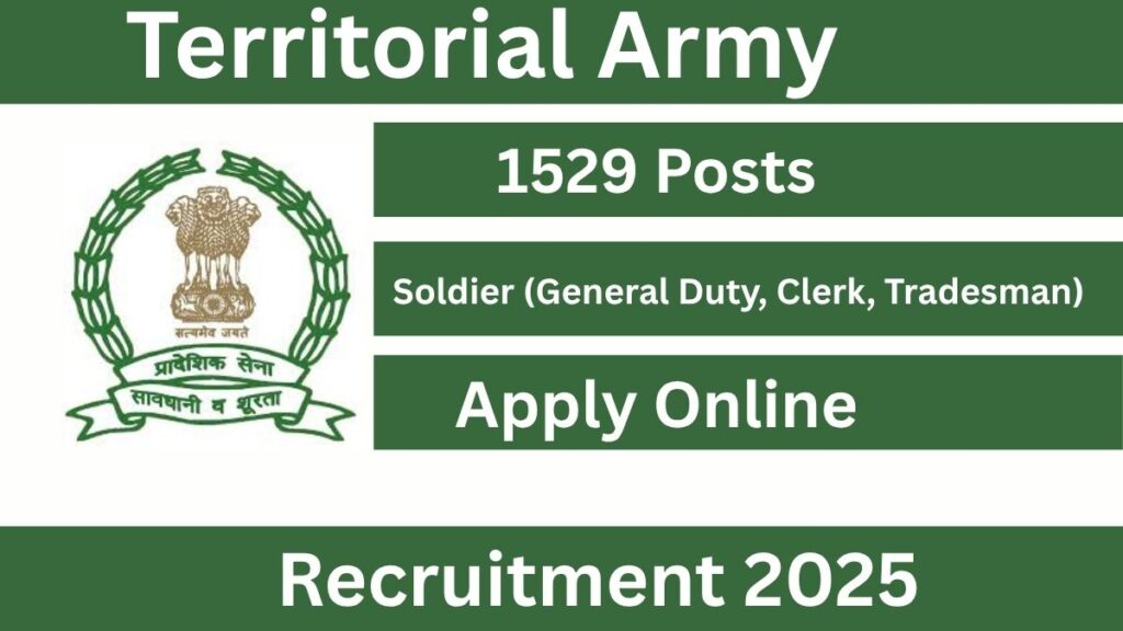 Territorial Army Soldier Recruitment 2025
